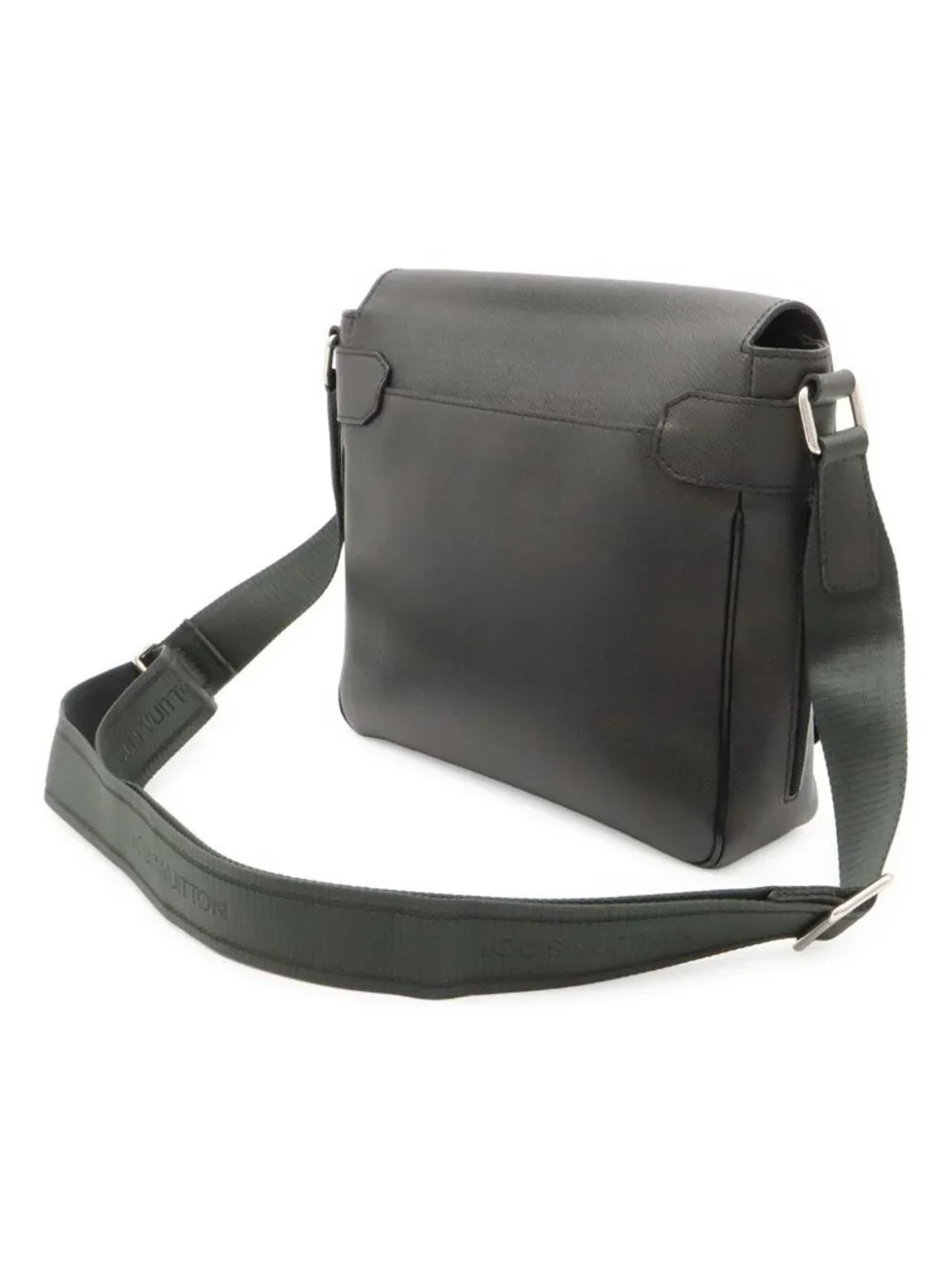 Louis Vuitton Taiga Roman PM Shoulder Bag Crossbody Leather Ardoise Black